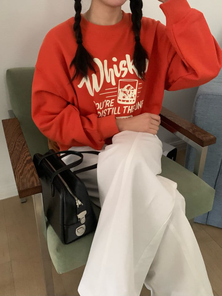 Merry-pn - Korean Women Fashion - #vintageinspired - Whiskey Sweatshirt - 6