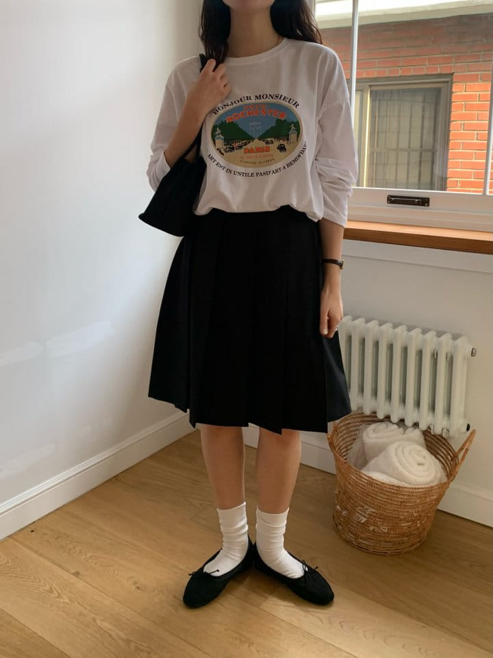 Merry-pn - Korean Women Fashion - #vintagekidsstyle - Bonjour Tee - 10