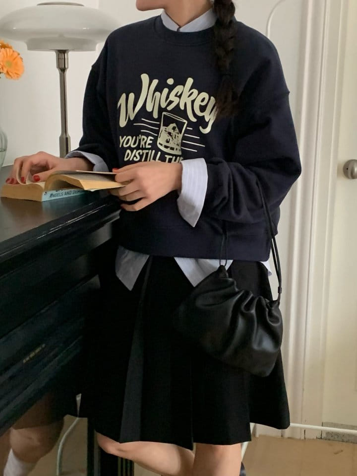 Merry-pn - Korean Women Fashion - #vintagekidsstyle - Whiskey Sweatshirt - 7