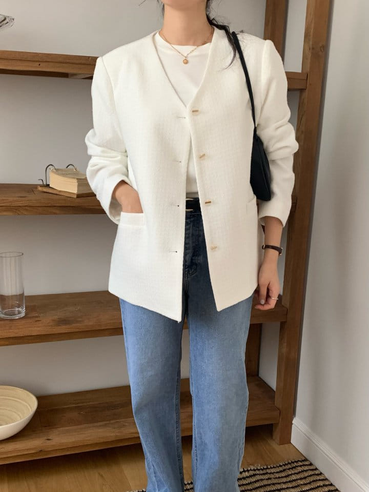 Merry-pn - Korean Women Fashion - #vintagekidsstyle - Kelly Tweed Jacket - 5
