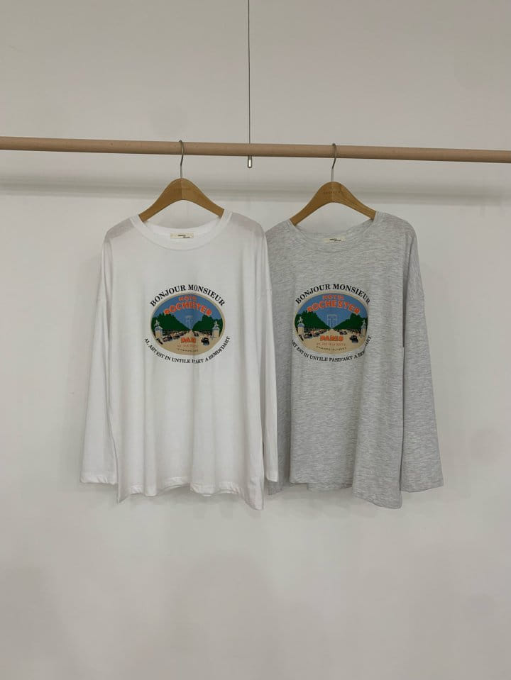 Merry-pn - Korean Women Fashion - #womensfashion - Bonjour Tee - 2