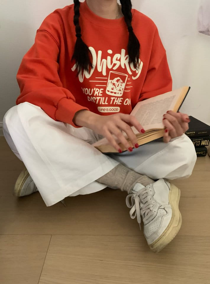 Merry-pn - Korean Women Fashion - #womensfashion - Whiskey Sweatshirt - 5