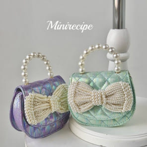 Mini Recipe - Korean Children Fashion - #littlefashionista - Pearl Ribbon Bag