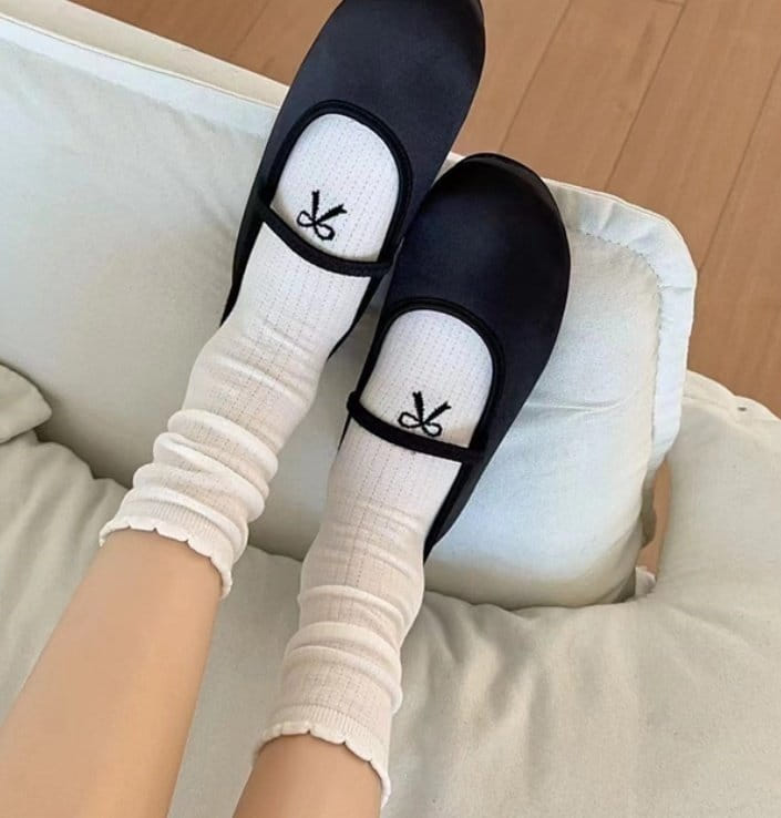Miso - Korean Children Fashion - #Kfashion4kids - Adult Instep Ribbon Socks - 9