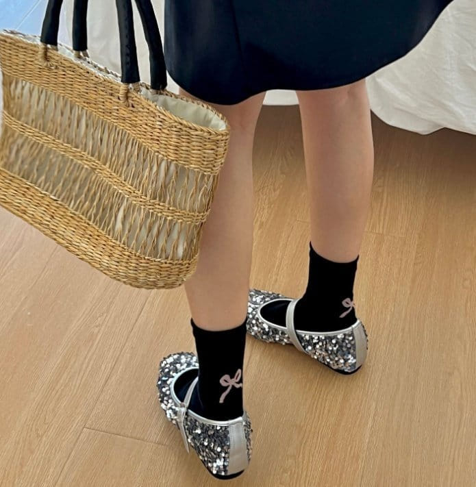 Miso - Korean Children Fashion - #Kfashion4kids - Adult Back Ribbon Socks - 8