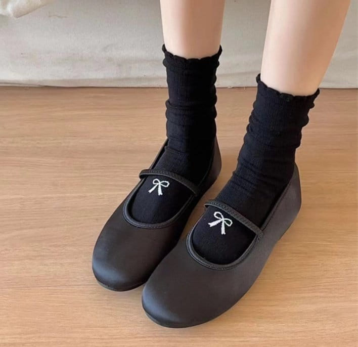 Miso - Korean Children Fashion - #designkidswear - Adult Instep Ribbon Socks - 4