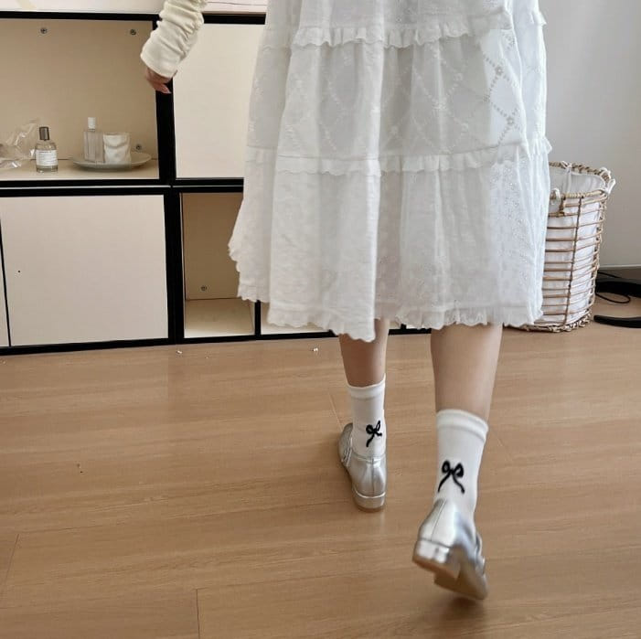 Miso - Korean Children Fashion - #magicofchildhood - Adult Back Ribbon Socks - 10