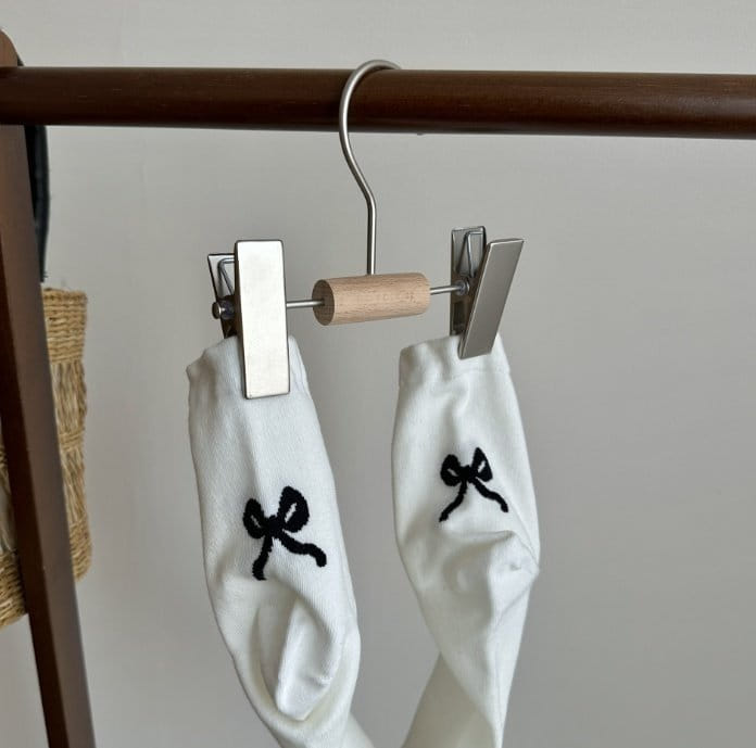 Miso - Korean Children Fashion - #minifashionista - Adult Back Ribbon Socks - 11