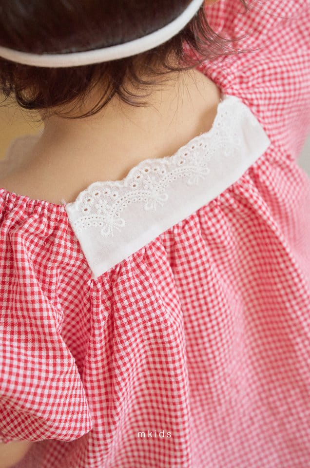 Mkids - Korean Baby Fashion - #babygirlfashion - Anna Check  Blouse - 9