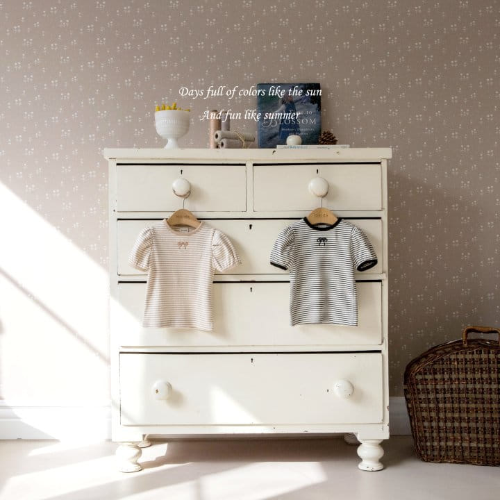 Mkids - Korean Baby Fashion - #babyoutfit - Ribbon Puff Tee