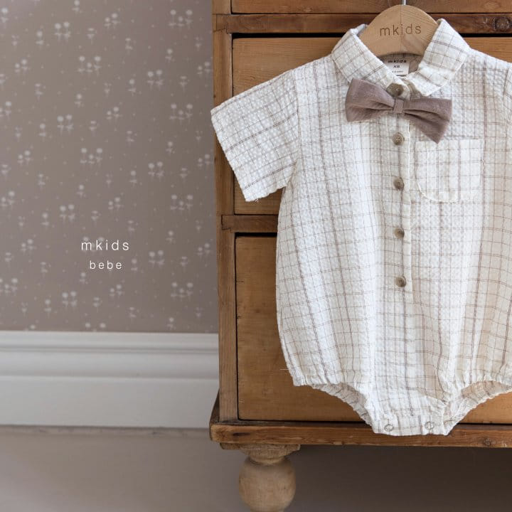 Mkids - Korean Baby Fashion - #babywear - Cream Vest Tie Body Suit - 6