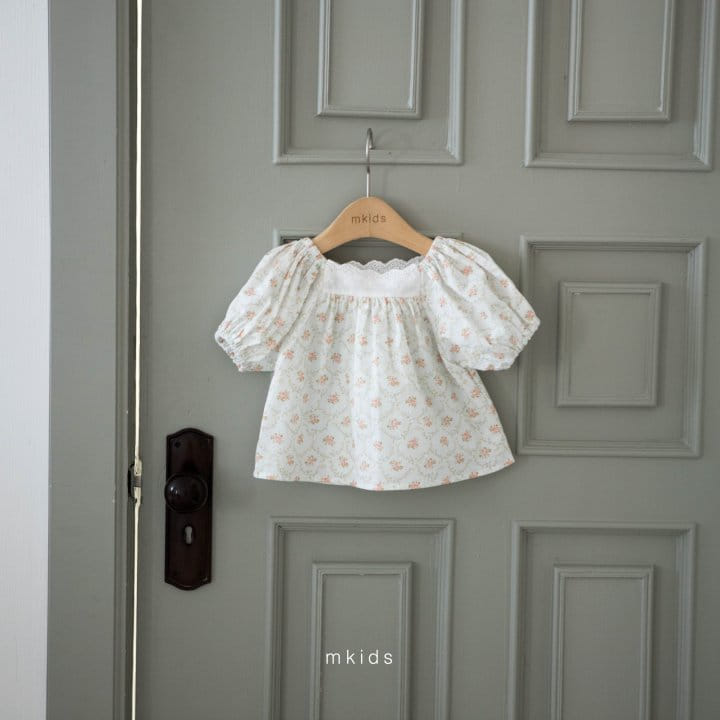 Mkids - Korean Baby Fashion - #onlinebabyshop - Anna Flower Blouse