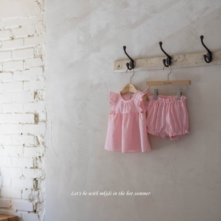 Mkids - Korean Children Fashion - #childofig - Sally Check Top Bottom Set - 3