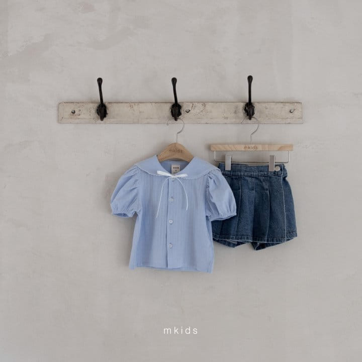 Mkids - Korean Children Fashion - #magicofchildhood - Ann Wrap Denim Shorts - 6