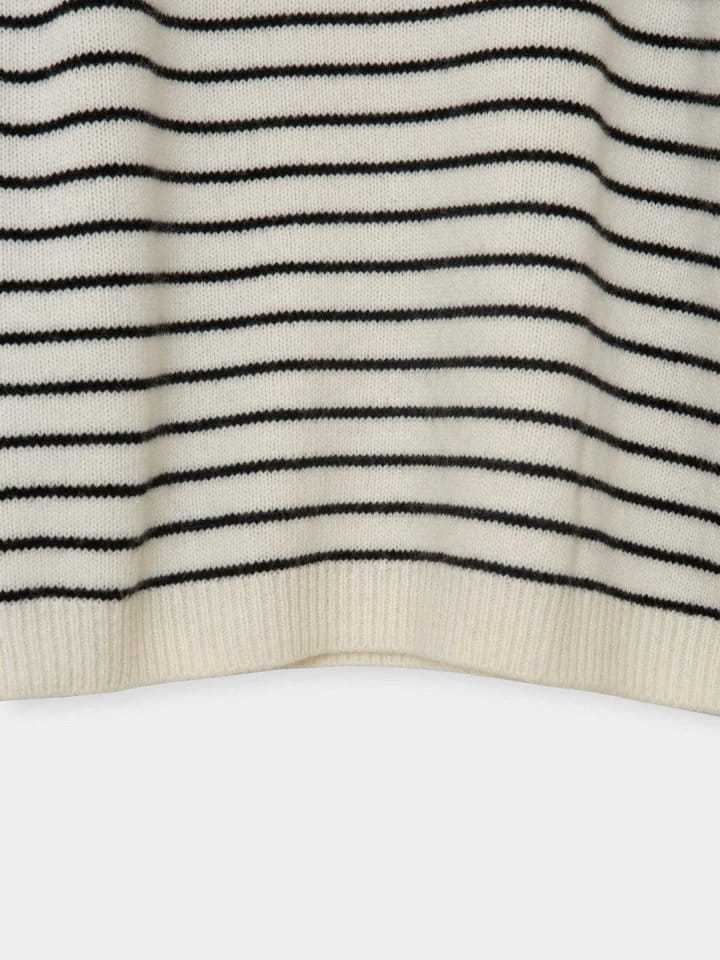 Moani - Korean Women Fashion - #momslook - Beaute Stripe Knit - 7