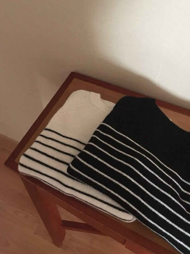 Moani - Korean Women Fashion - #momslook - Beaute Stripe Knit - 9