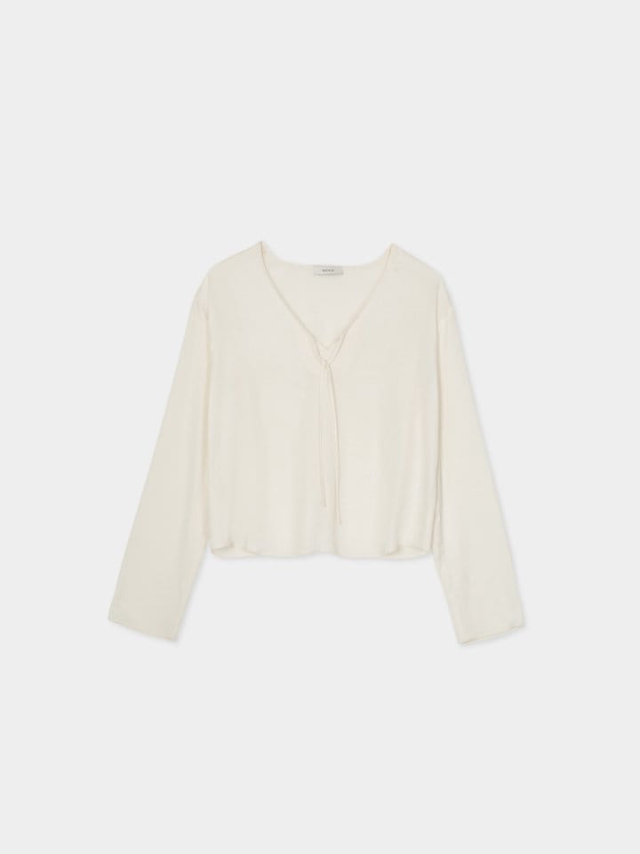 Moani - Korean Women Fashion - #momslook - silky string blouse - 3