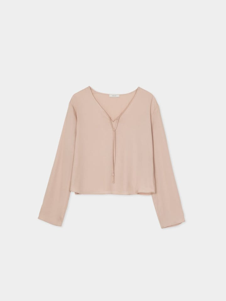 Moani - Korean Women Fashion - #momslook - silky string blouse - 5
