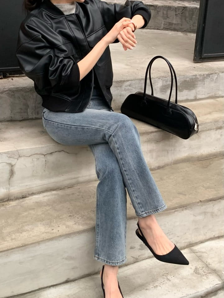 Moani - Korean Women Fashion - #momslook - Semi Pleared Denim Pants - 8