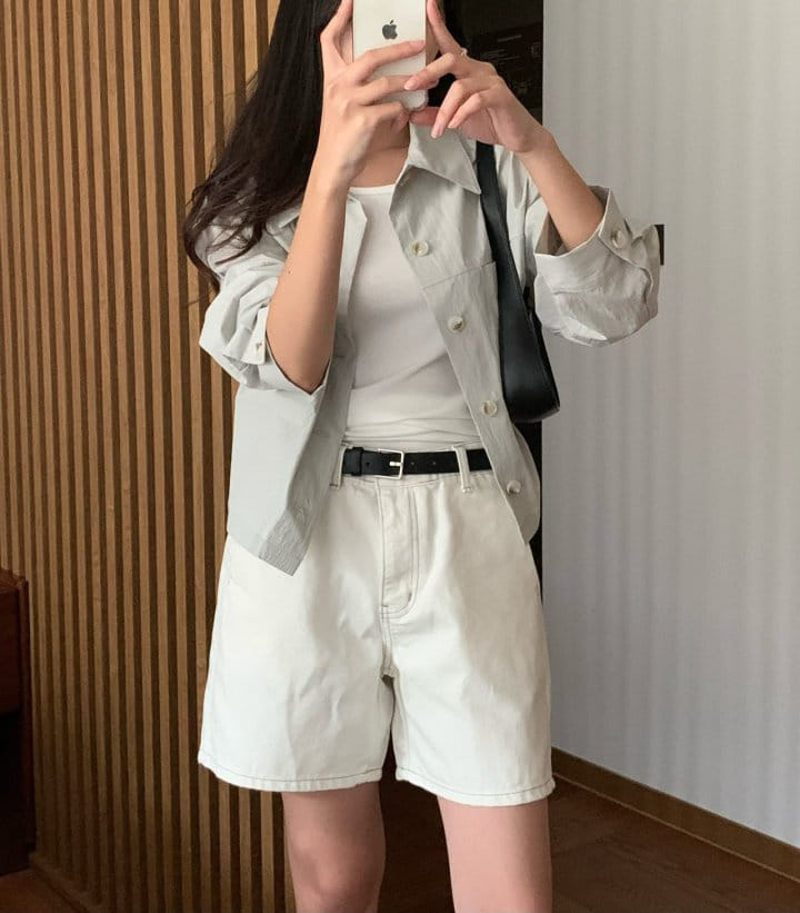 Moani - Korean Women Fashion - #momslook - 2 Pocket Cropped Shirt Jacket - 11