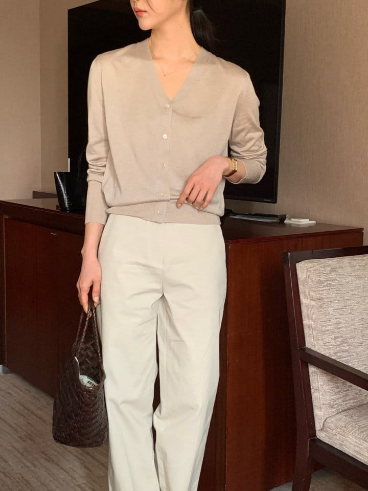 Moani - Korean Women Fashion - #momslook - Silk W Slim V Neck Cardigan - 6