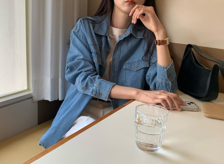 Moani - Korean Women Fashion - #momslook - Western Denim Shirts - 5