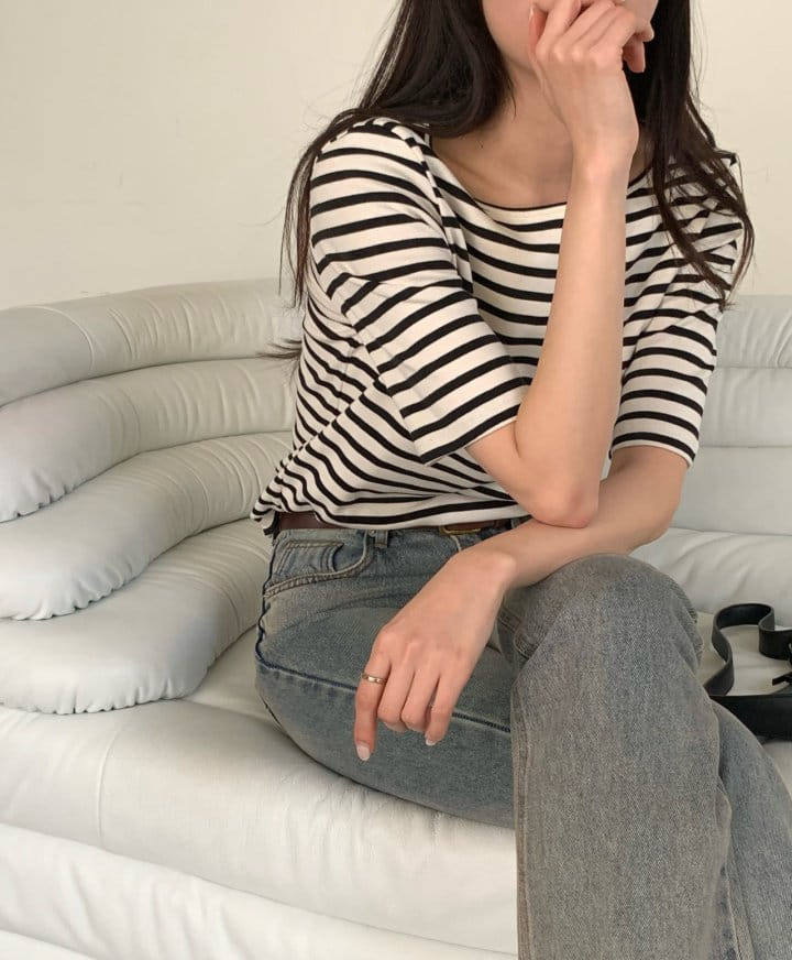 Moani - Korean Women Fashion - #momslook - Saint Stripe T Shirt - 10