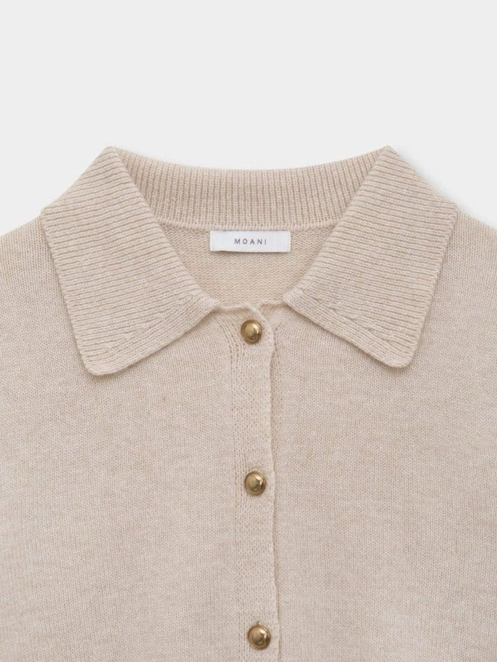 Moani - Korean Women Fashion - #restrostyle - Collar Button Heve Cardigan - 6