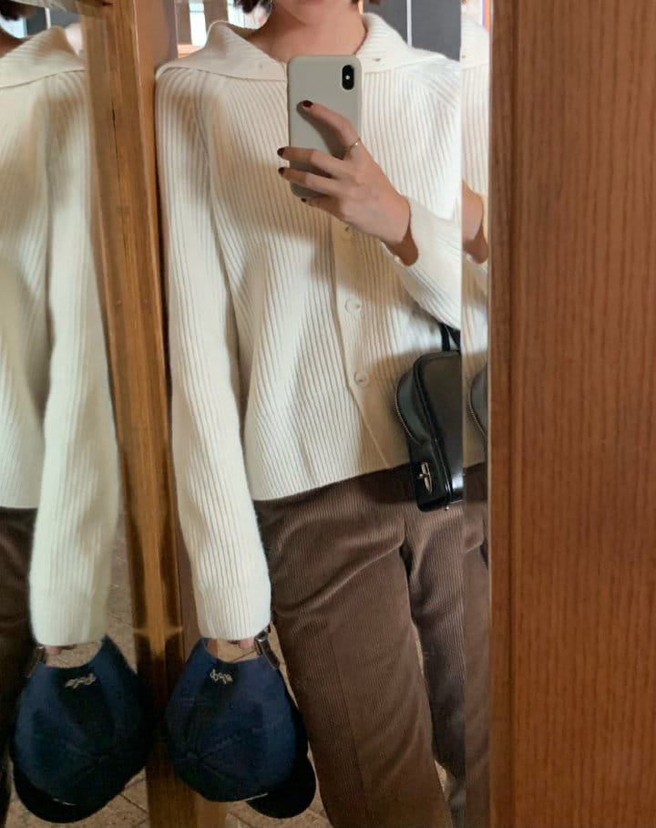 Moani - Korean Women Fashion - #romanticstyle - Loe Collar Golgi Knit Cardigan - 2