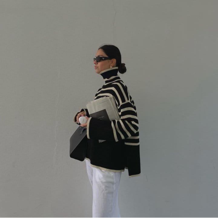 Moani - Korean Women Fashion - #shopsmall - W ST Turtleneck Side Slit Knit