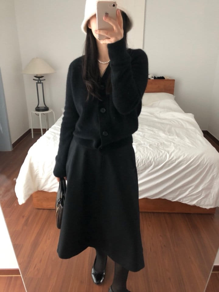Moani - Korean Women Fashion - #thatsdarling - Raccoon V Neck Cardigan - 2
