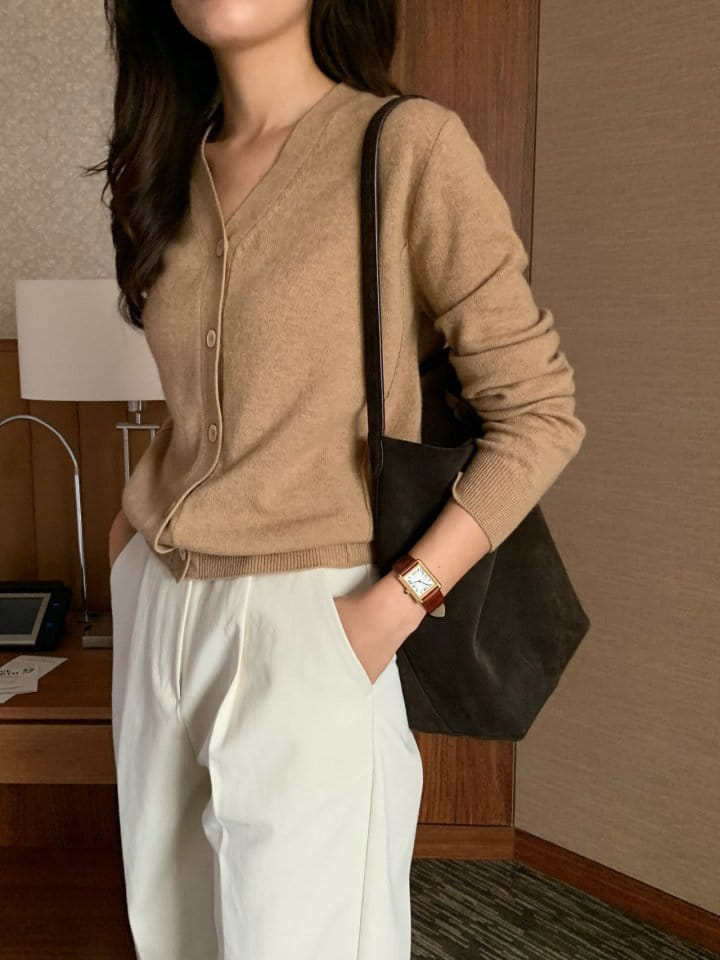 Moani - Korean Women Fashion - #thelittlethings - Tacit Stitch V Neck Cardigan - 6