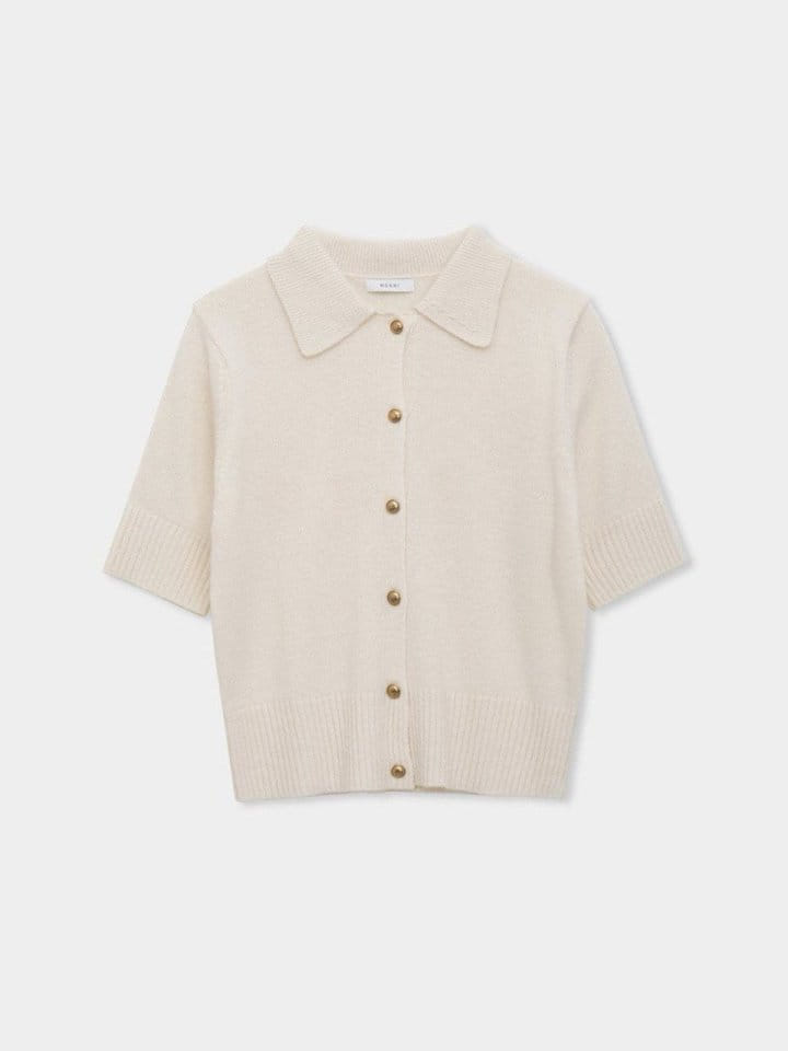 Moani - Korean Women Fashion - #vintageinspired - Collar Button Heve Cardigan - 4