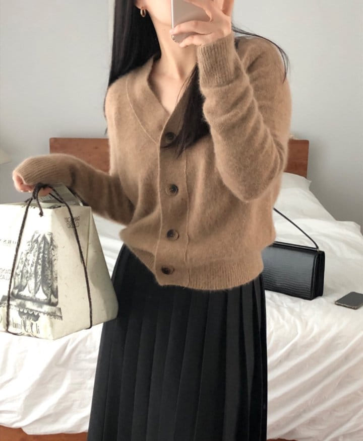 Moani - Korean Women Fashion - #womensfashion - Raccoon V Neck Cardigan - 5