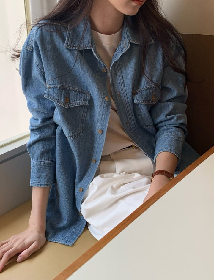 Moani - Korean Women Fashion - #momslook - Western Denim Shirts - 4