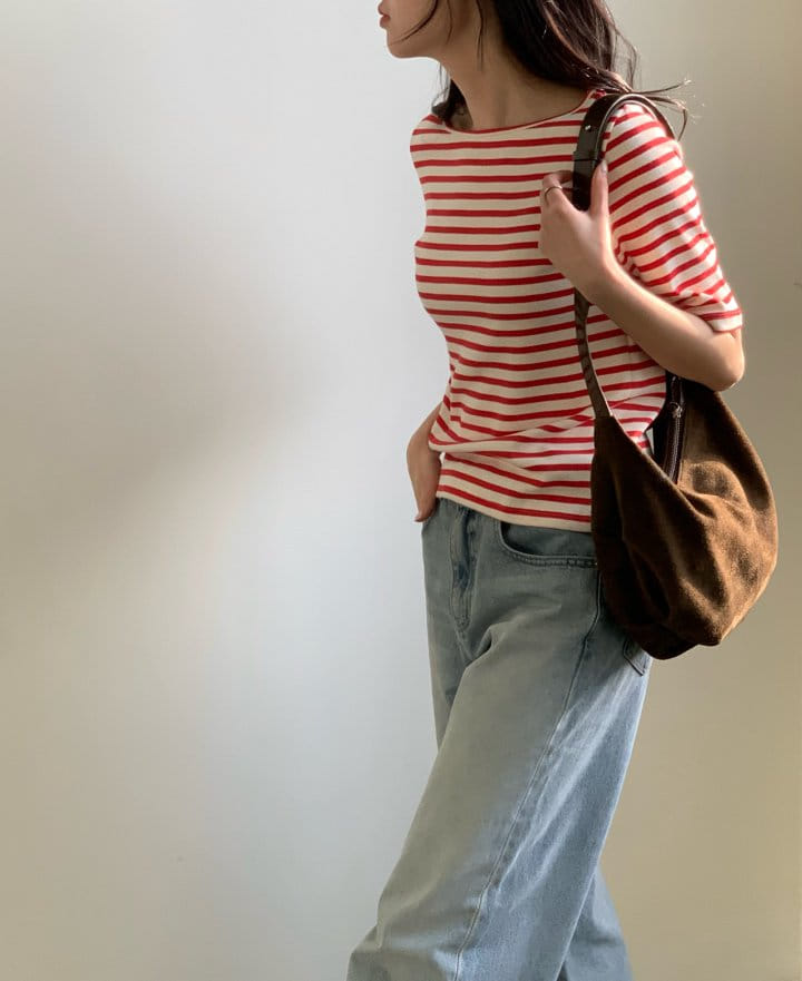 Moani - Korean Women Fashion - #womensfashion - Saint Stripe T Shirt - 11