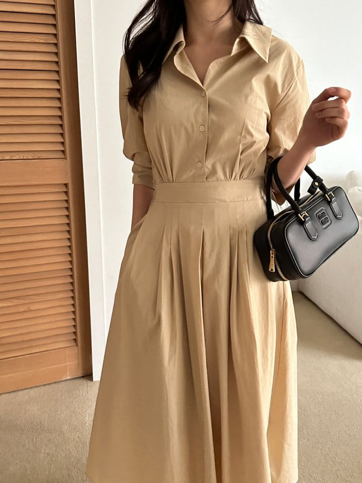 Moirai - Korean Women Fashion - #womensfashion - Short Collar One-Piece - 6
