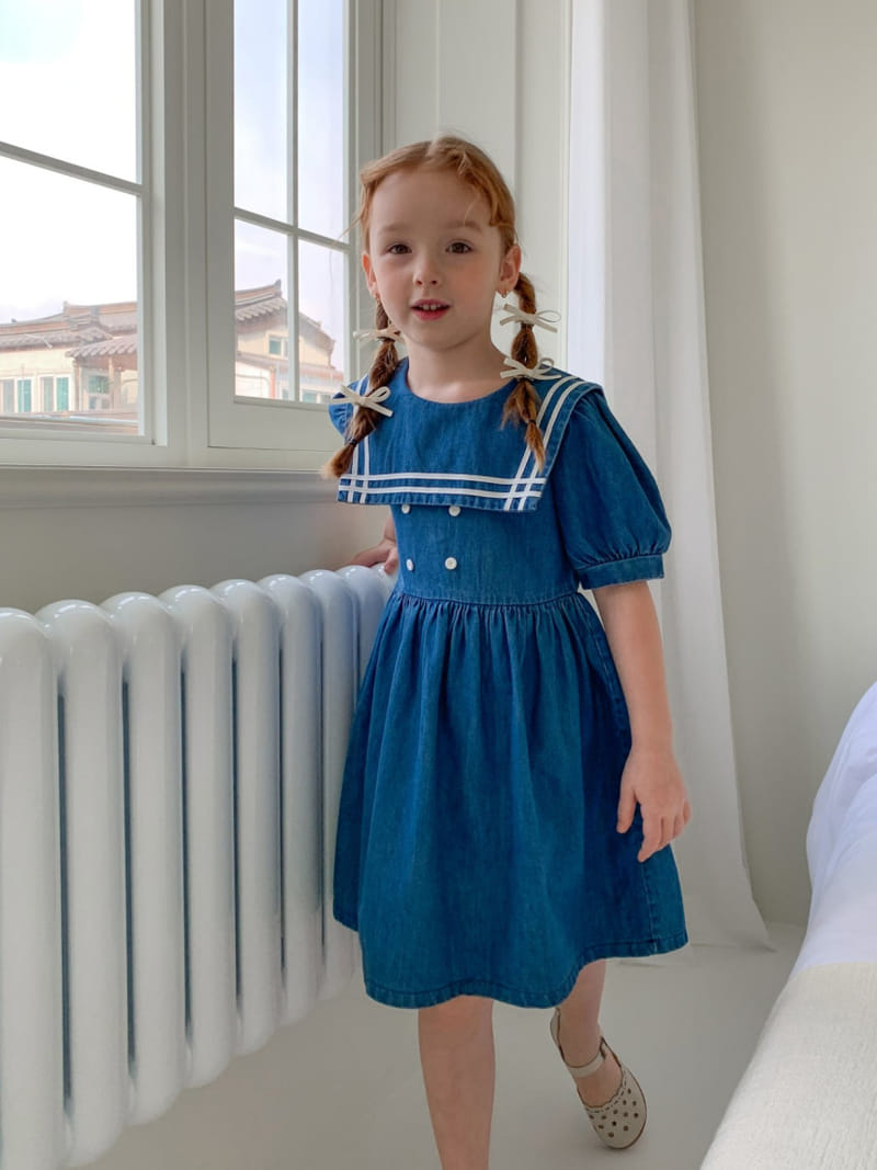 Momo Ann - Korean Children Fashion - #kidzfashiontrend - Dneim Sera One-Piece - 4