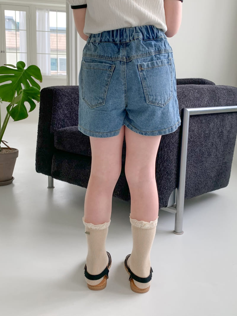 Momo Ann - Korean Children Fashion - #childofig - Ribbon Denim Skirt - 6