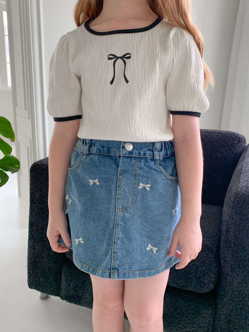 Momo Ann - Korean Children Fashion - #designkidswear - Ribbon Tie Tee - 10