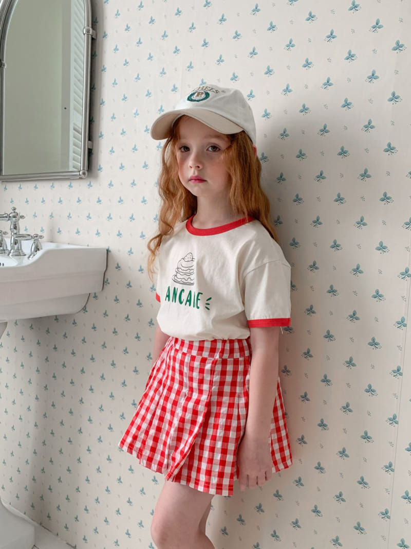 Momo Ann - Korean Children Fashion - #discoveringself - Check Wrinkle Skirt Pants - 6