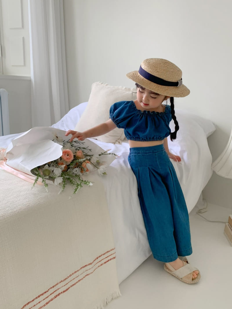 Momo Ann - Korean Children Fashion - #minifashionista - Denim Crop Top - 9