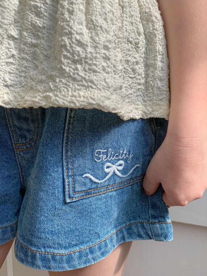 Momo Ann - Korean Children Fashion - #minifashionista - Pocket Denim Short - 7
