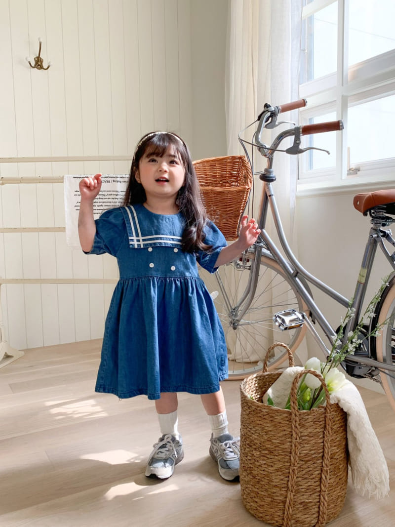 Momo Ann - Korean Children Fashion - #minifashionista - Dneim Sera One-Piece - 7