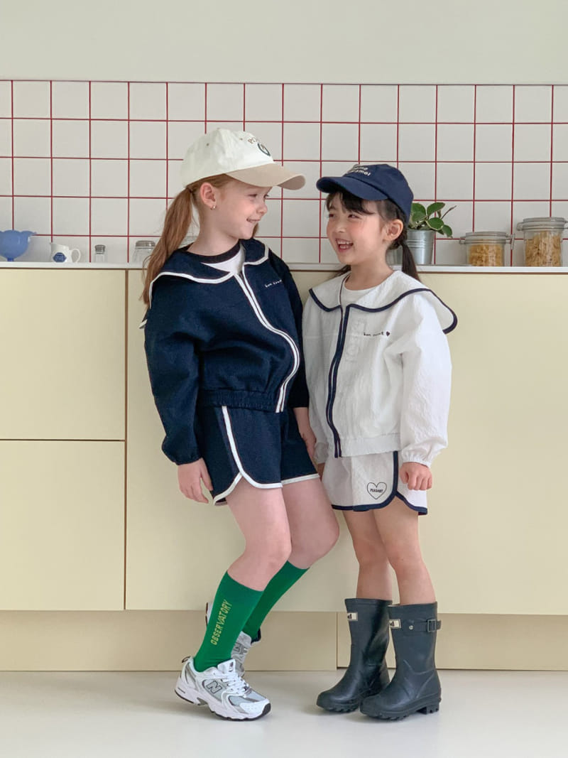 Momo Ann - Korean Children Fashion - #prettylittlegirls - Windbreaker Top Bottom Set - 4