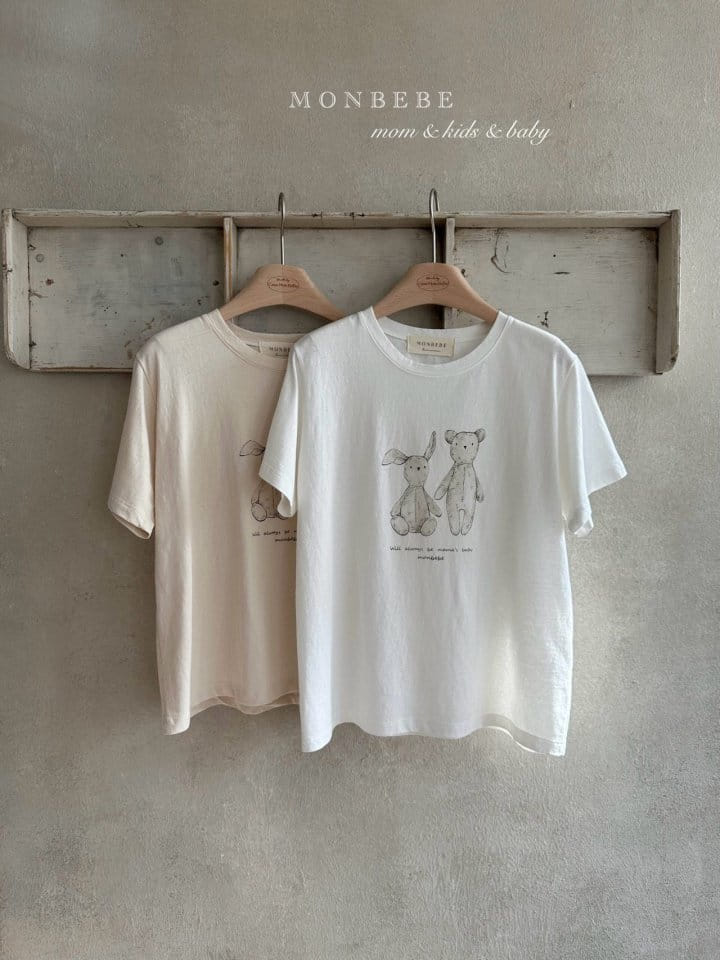 Monbebe - Korean Children Fashion - #designkidswear - MOM Bunny Bear Tee