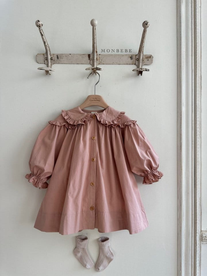 Monbebe - Korean Children Fashion - #minifashionista - Double Collar Jacket One-Piece - 6
