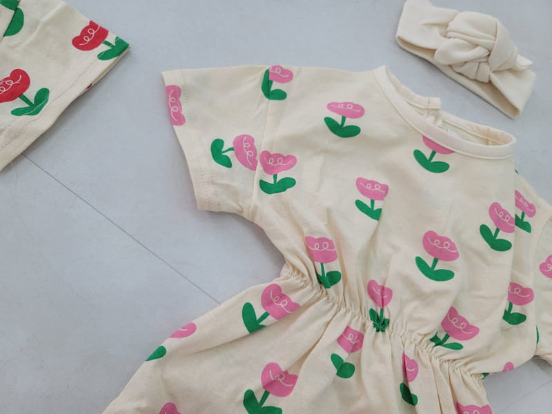 Moran - Korean Baby Fashion - #babyboutique - Tulip Body Suit Set - 5