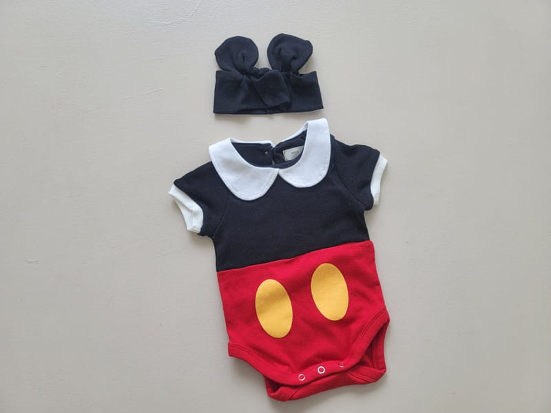 Moran - Korean Baby Fashion - #babyboutique - Summer Collar Body Suit Set - 7