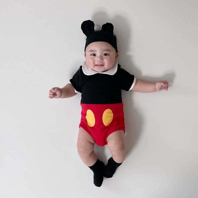 Moran - Korean Baby Fashion - #onlinebabyboutique - Summer Collar Body Suit Set - 5